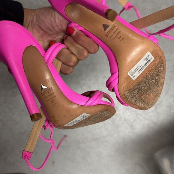 SCHUTZ Yvi Pink High-Heeled Strappy Sandals - BRAND NEW - NWOB - Size 9 - Picture 4 of 8